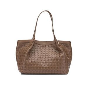 SERAPIAN Woven Leather Tote Bag Women BROWN Handbags